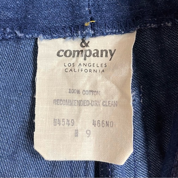 MINT! Women's VINTAGE 70's Giant BELL BOTTOM High Rise DISCO Denim JEANS  9 - Picture 5 of 5